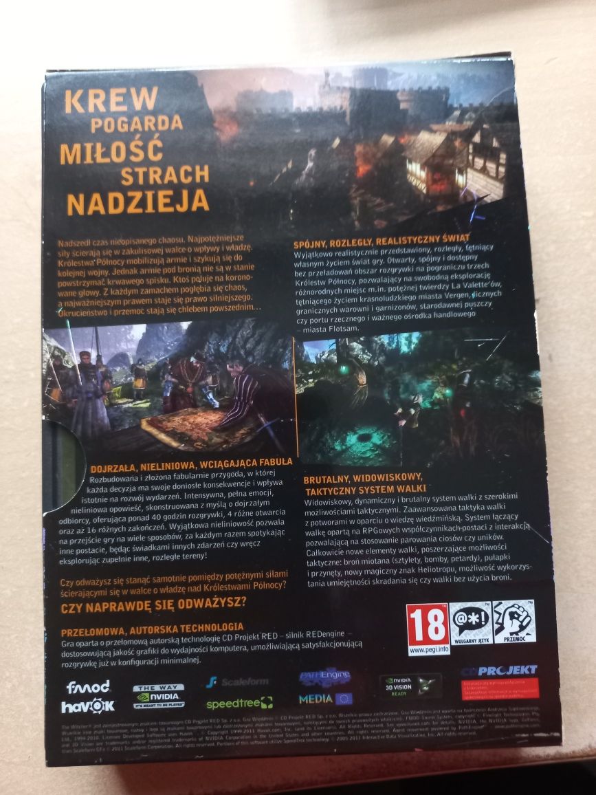 Wiedźmin 2: Zabójcy Królów PC-stan bardzo dobry