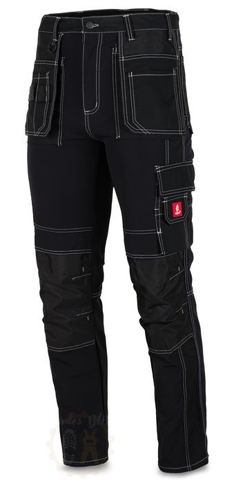 Spodnie robocze ochronne ELASTYCZNE SLIM kieszenie zewnętrzne 5XL 60