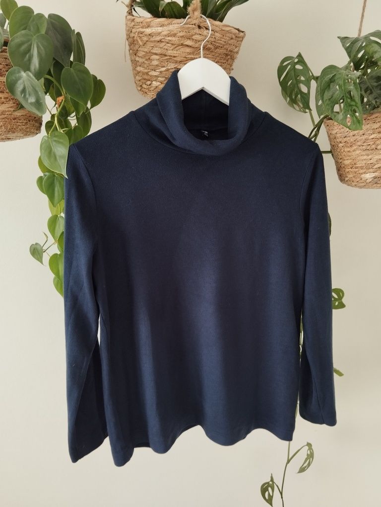 Bluzka golf z polaru, jesienny, zimowy, granatowy, basic r. 42 XL Uniq