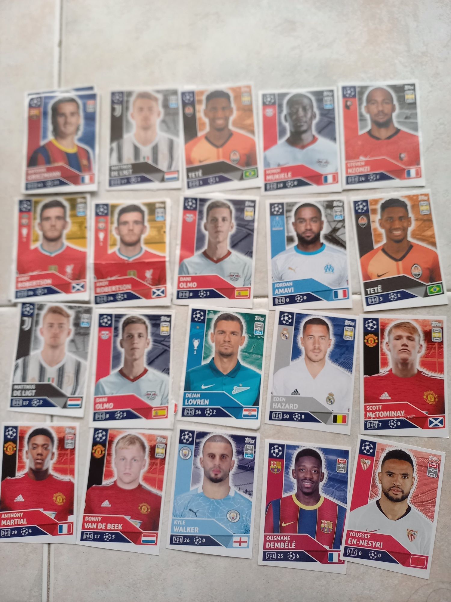 Cromos topps liga dos campeões 20/21