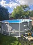 Basen stelażowy intex szary 457x122