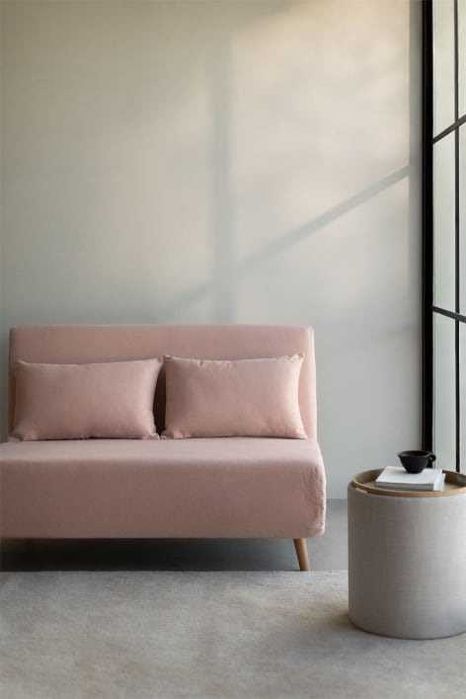 Dwuosobowa rozkladana sofa -  Kolor  Róża / SKLUM