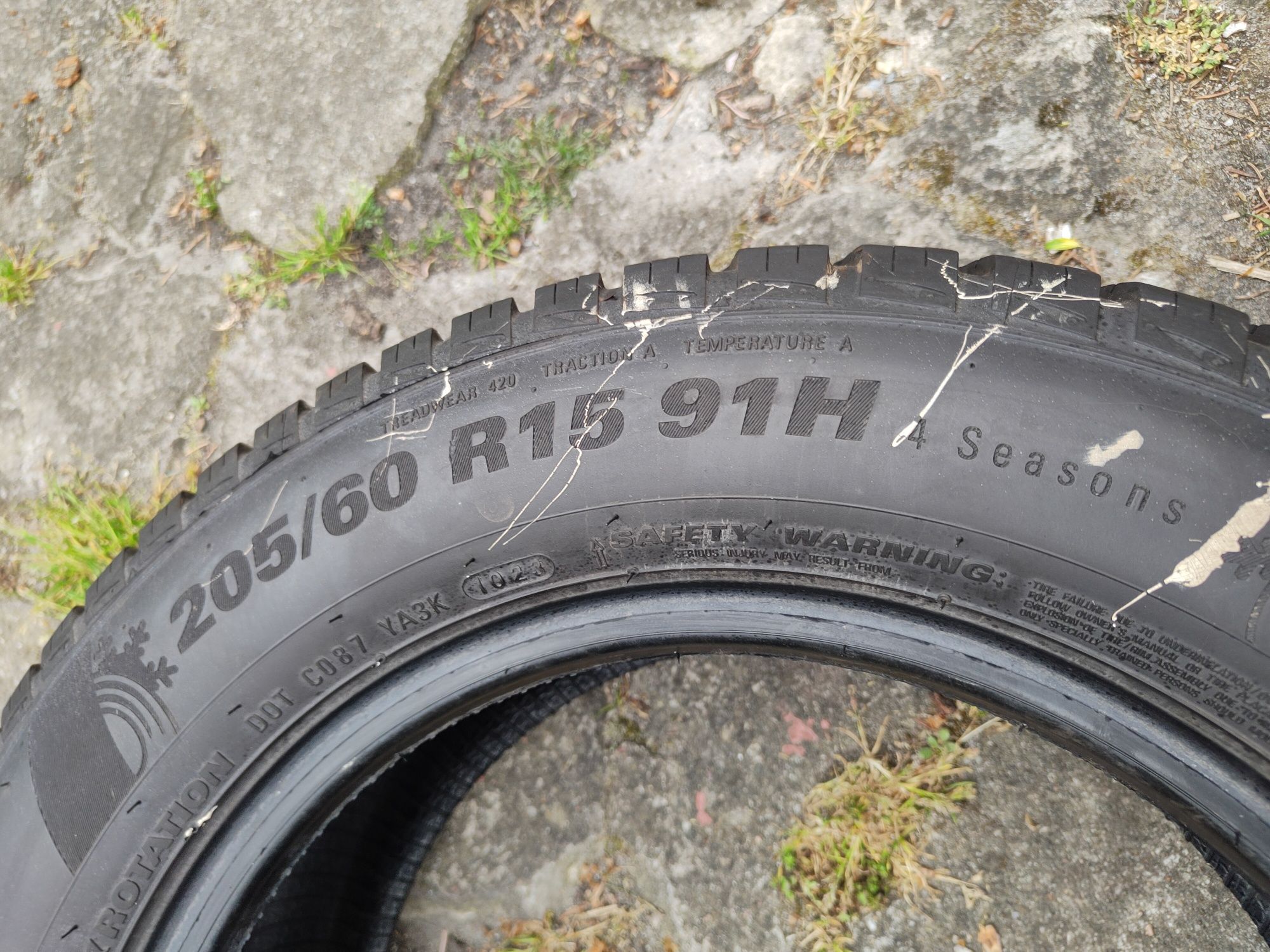 2szt NOWE DEMO całoroczne Kumho 205/60/15 91H 9mm 2023rok