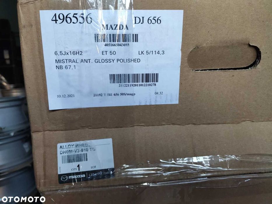 Felgi alu Mazda OE do Kia Hyundai Mitsubishi Mazda Honda Nissan Suzuki