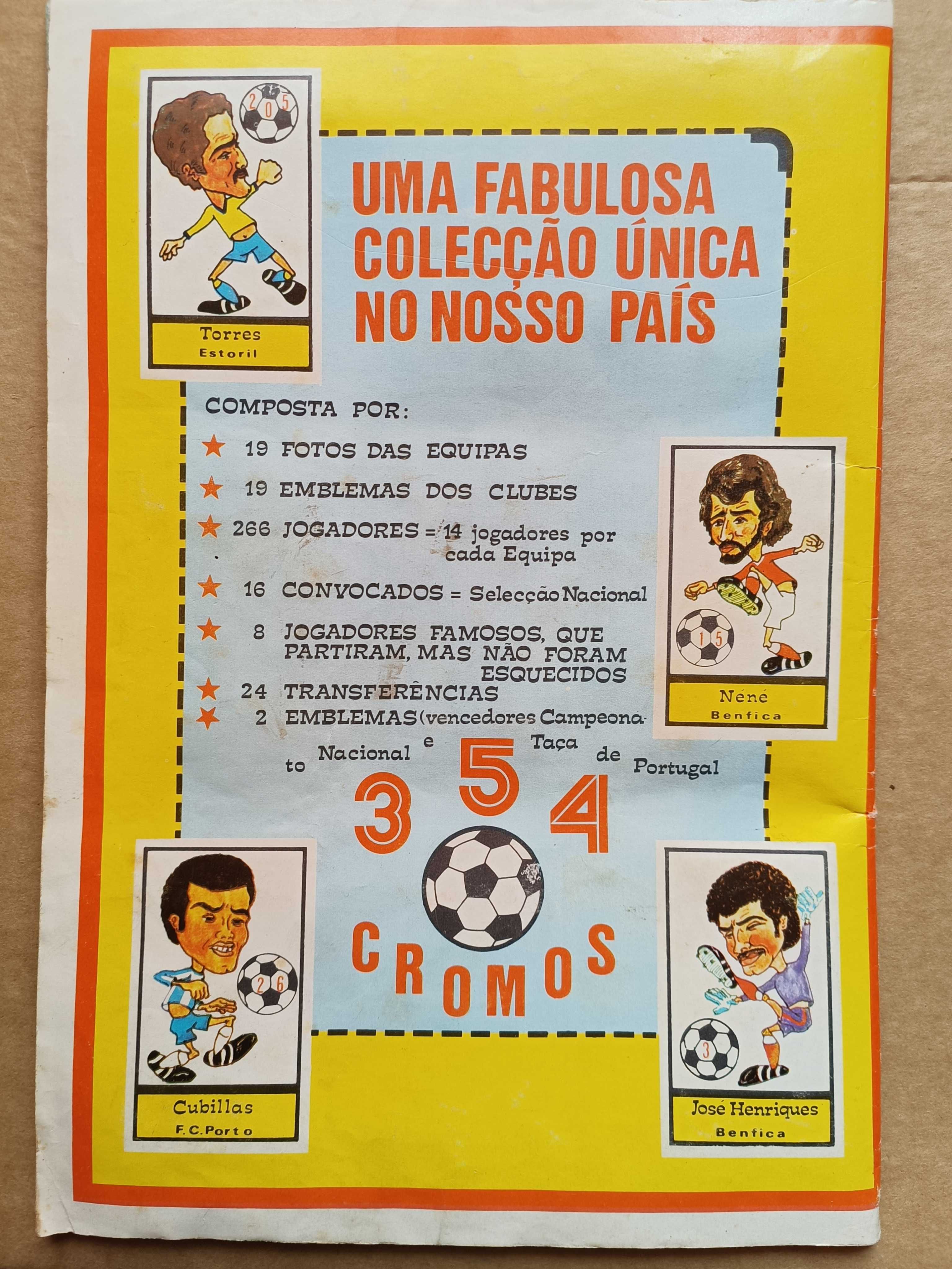 Caderneta caricaturas 76-77 + Génios da bola