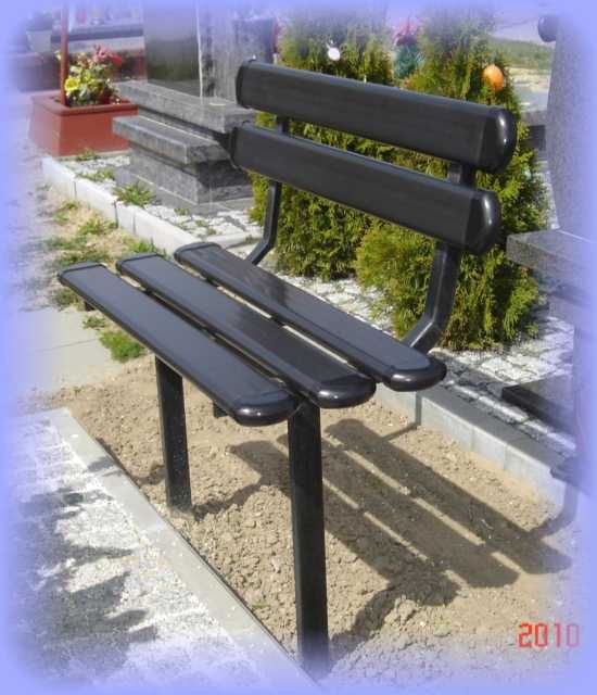 Ławka cmentarna plastikowa