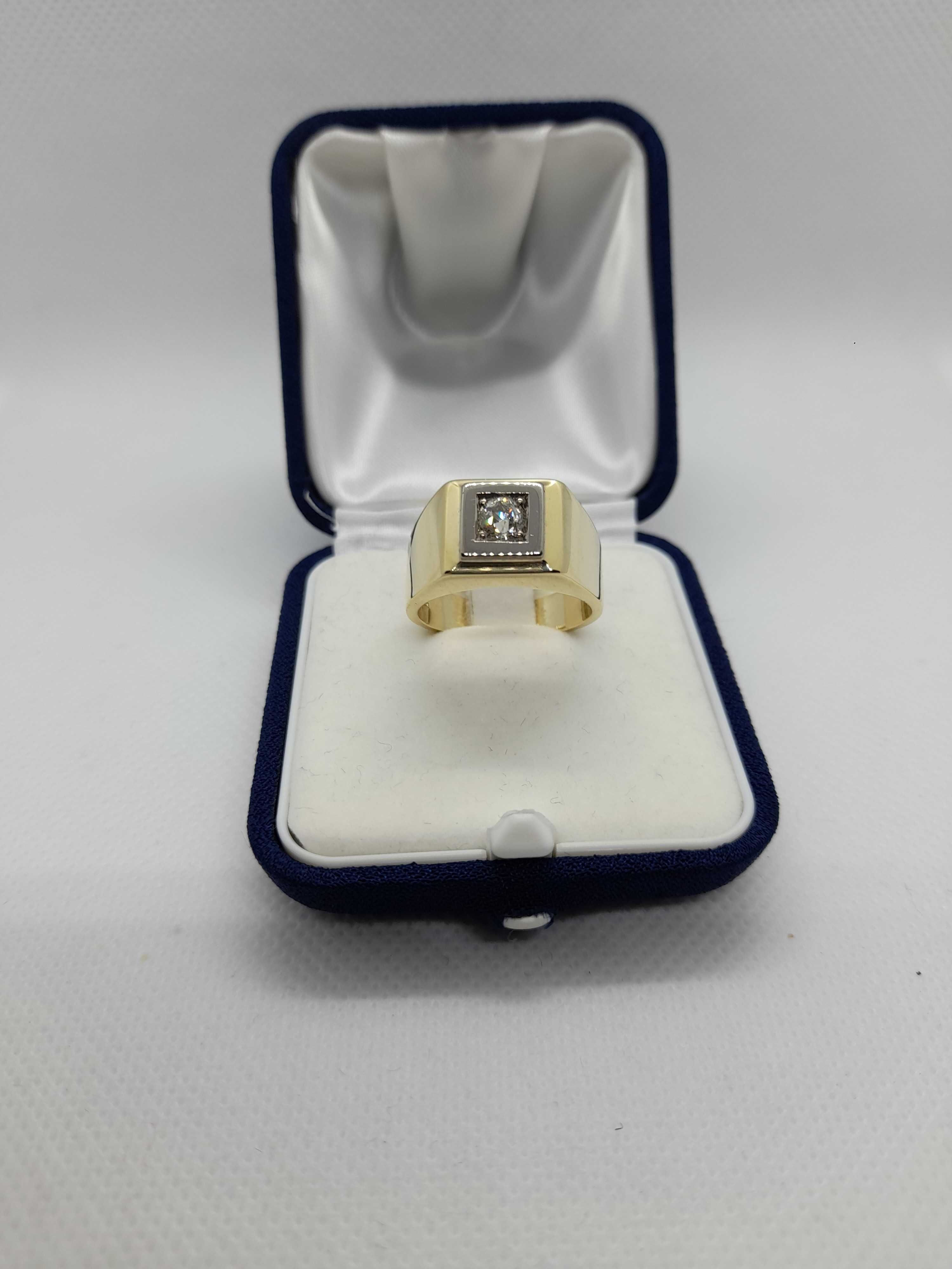 Pierścień złoto diament 0.48ct