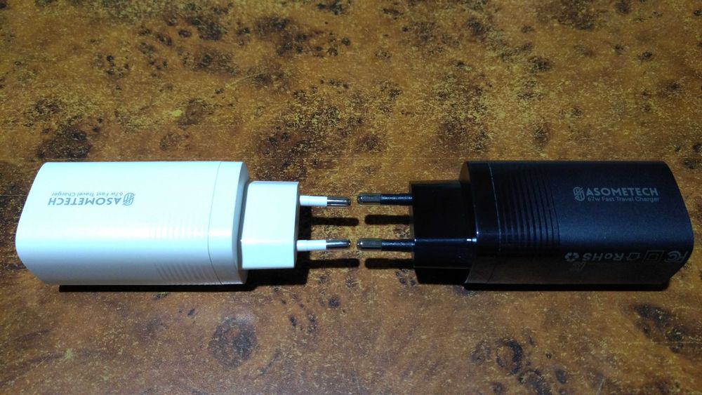 Швидка зарядка TOOCKI 67 W GaN, ASOMETECH 67 W GaN та кабель 120W