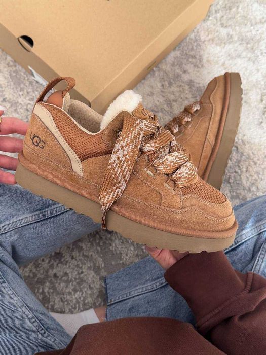 Женские ботинки UGG Lowmel Sneaker Chestnut 36-41 Натур Замша! Купить!