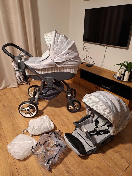 TANIE wózki dziecięce 2w1 / 3w1 – odświeżone, czyste