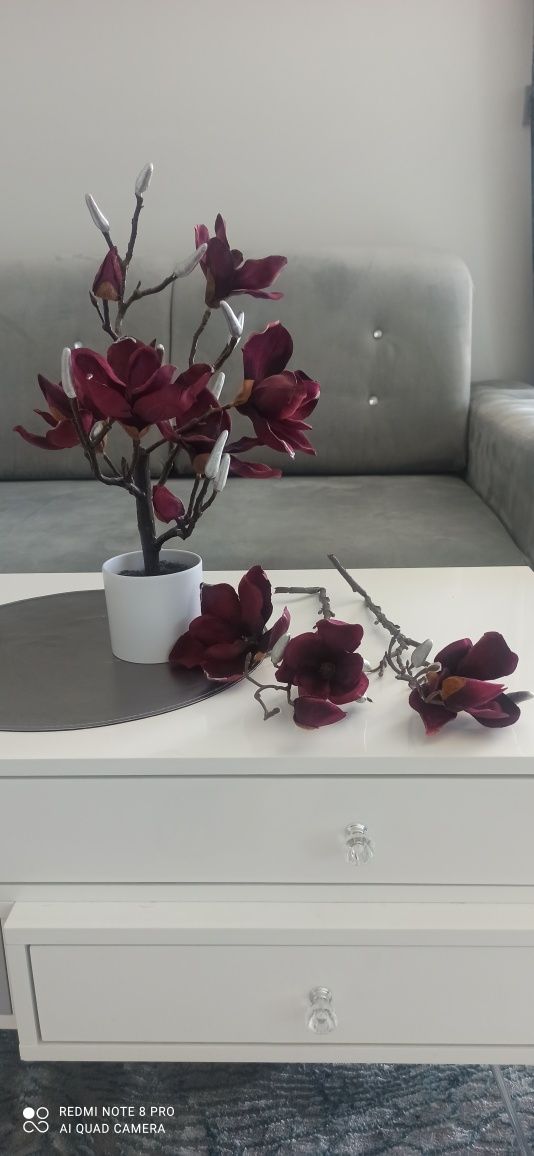 Sztuczny kwiat w doniczce +2 kwiaty do wazonu home and you