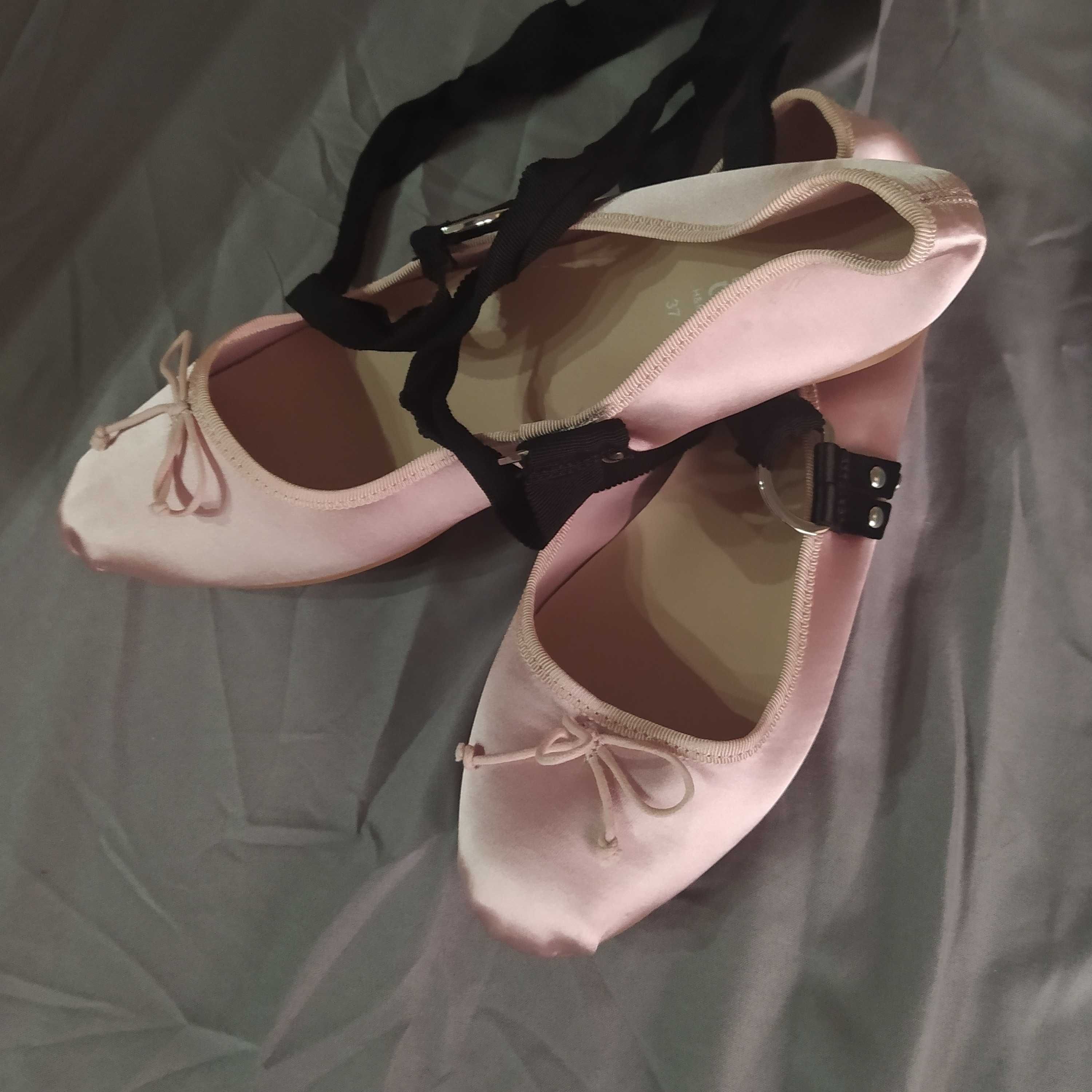 H&M baleriny/baletki /pointy wiązane w kostce  roz.37