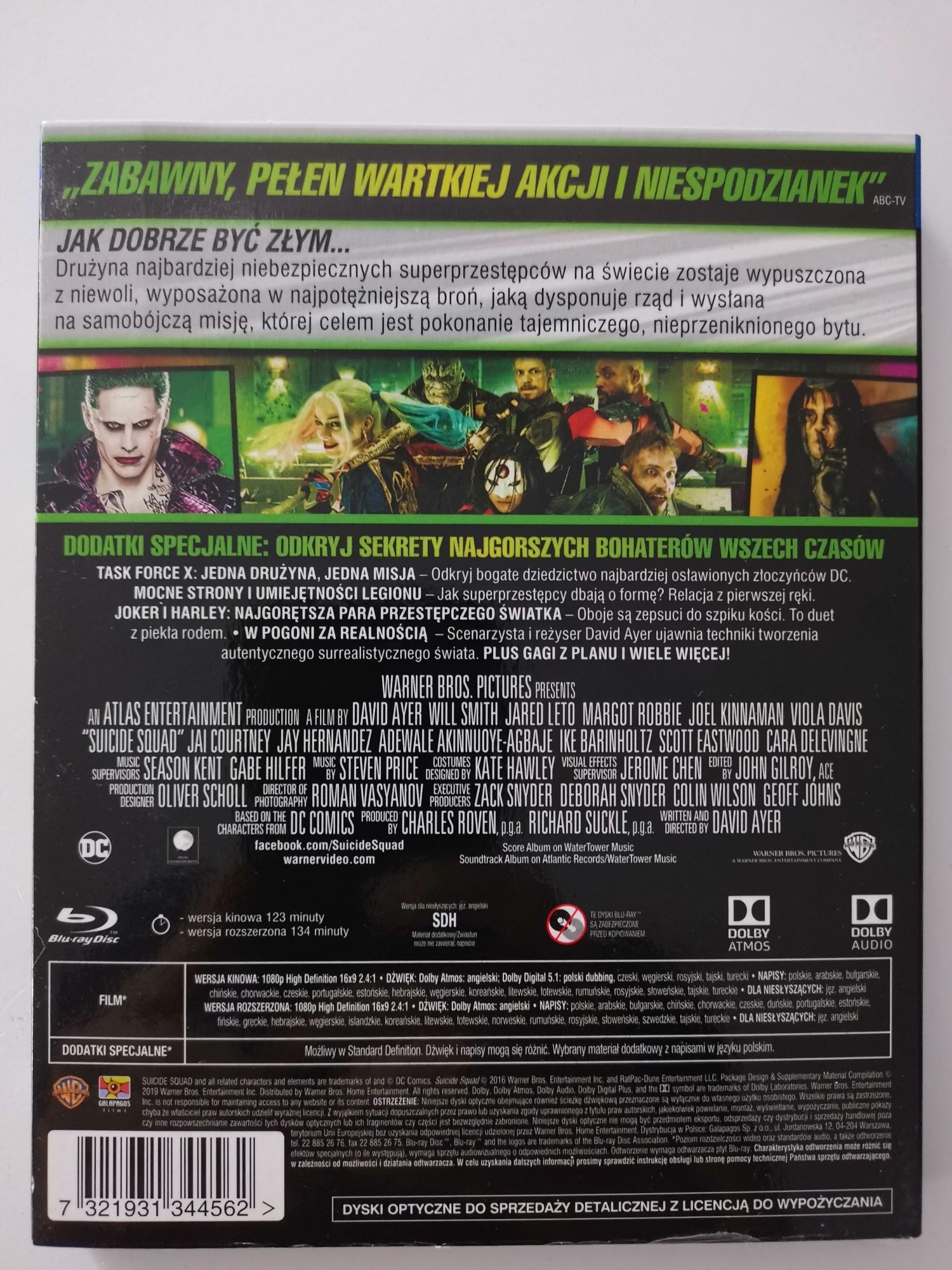 Legion samobójców, edycja rozszerzona Blu-ray