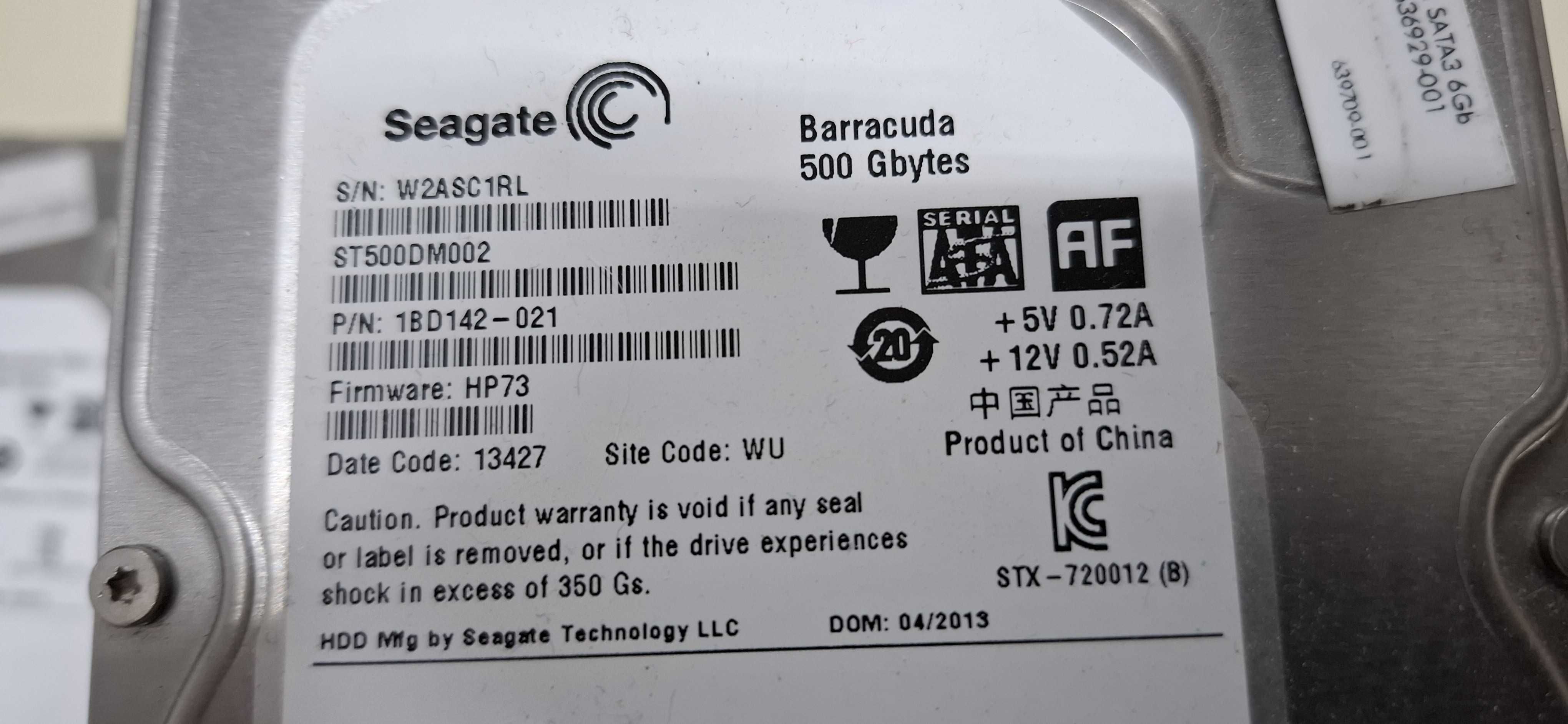 Discos rígidos Sata HDD 500Gb 3,5"