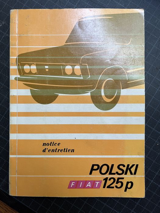 Fiat 125 p instrukcja obługi język francuski