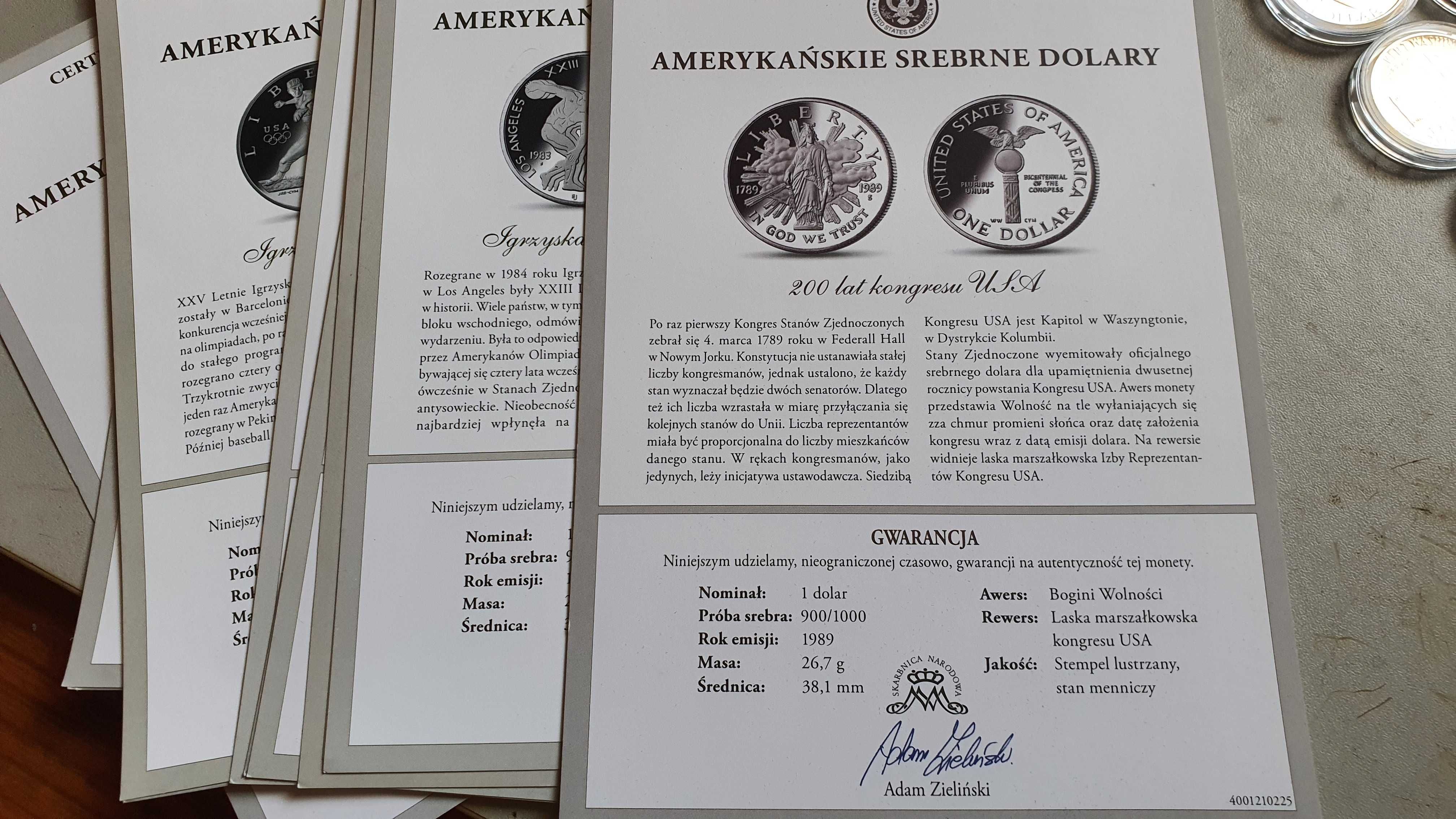 usa - dolar - monety kolekcjonerskie