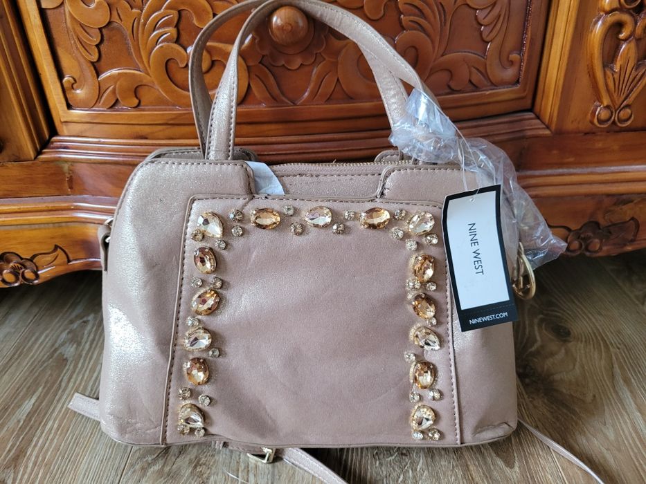 Botki skóra naturalna płaszcz puchowy premium nowa torba nine west