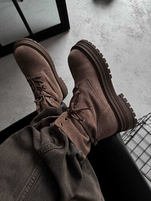 Черевики Miu Miu Boots Light Brown / черевики Міу Міу Бутс коричневі