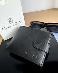 Dobrej jakości skórzany portfel w stylu Massimo Dutti