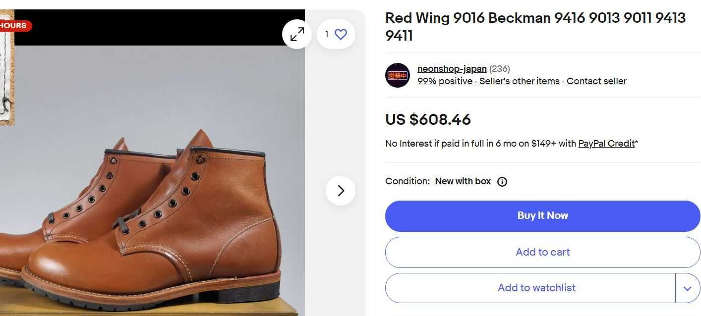 Новые ботинки Red Wing 9016 Cigar Featherstone Size 9.5 D (43), США,
