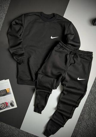Зимний мужской спортивный костюм Nike. Утепленый флисом. Свитшот/Штаны