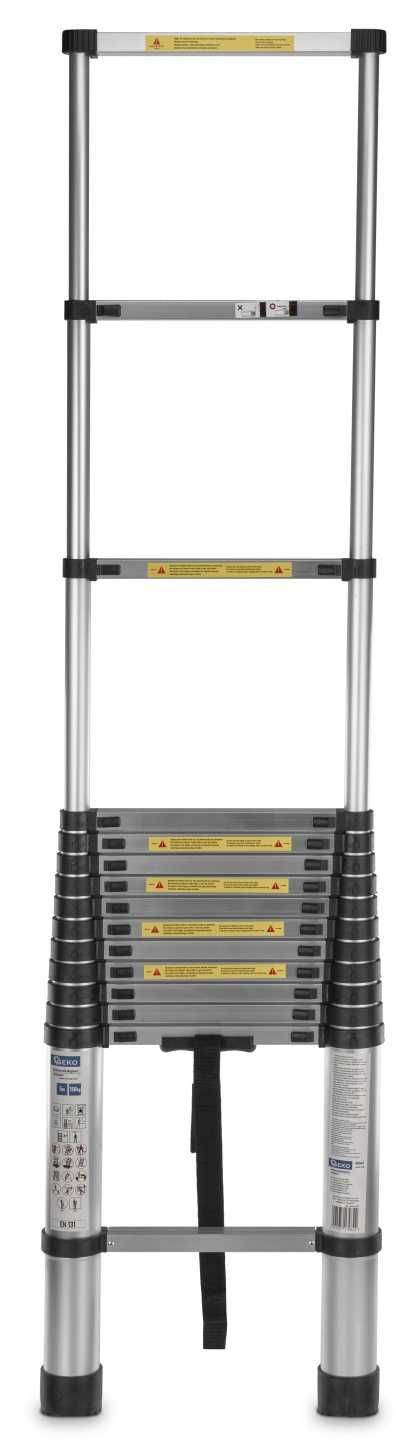 Escada telescópica de 15 degraus - 5 metros 150 Kilos