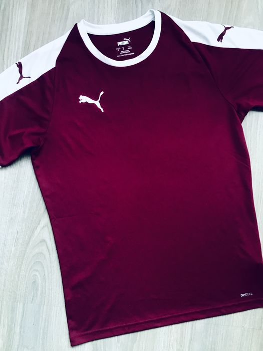 Koszulka T-shirt męska Puma bordo burgund sportowa luksusowa