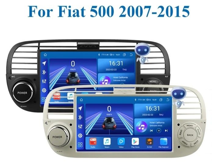 Radio nawigacja FIAT 500 android  2007 - 2014 Navi Gps