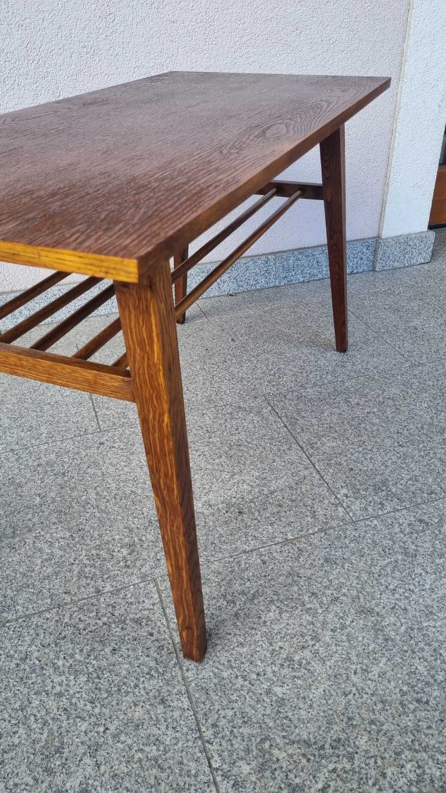 Konsola Stolik kawowy z półką gazetnikiem Design PRL Czechosłowacja