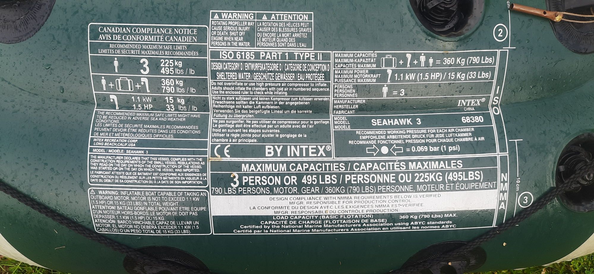 Ponton intex 3 osobowy