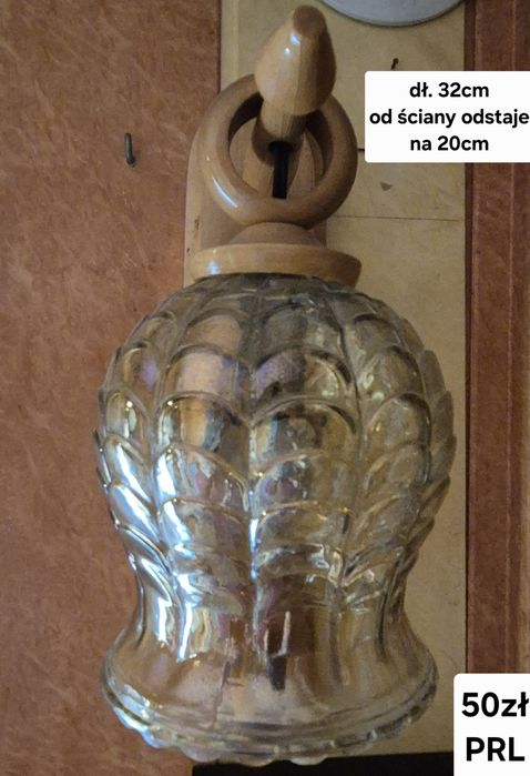 kinkiet w stylu retro z okresu PRL
długość: 32 cm