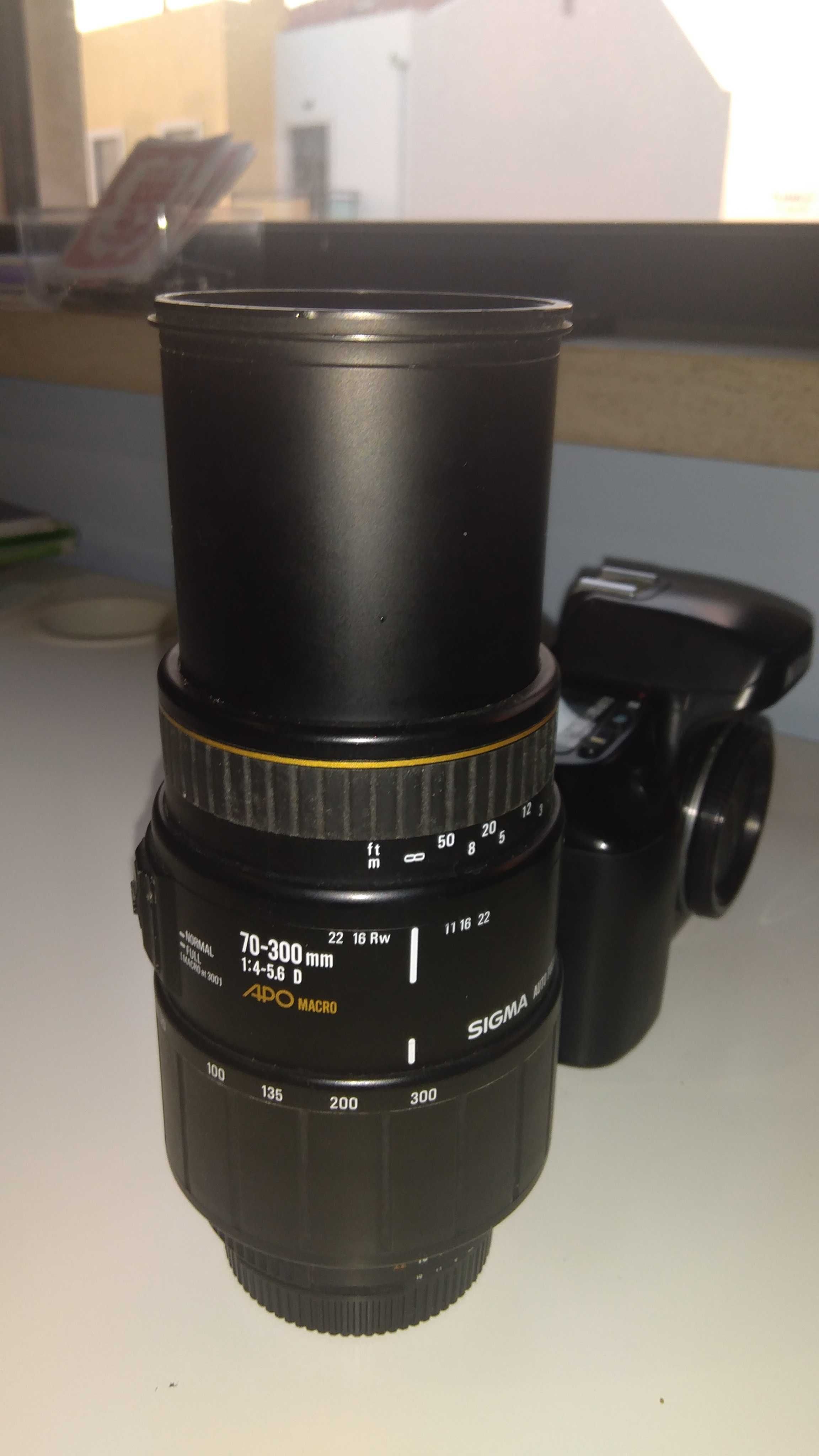 Nikon F70 com Sigma 70-300 (de rolo)