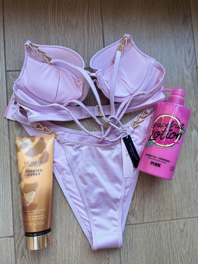 Розовый купальник из новой коллекции Victoria’s Secret размер 34b +S