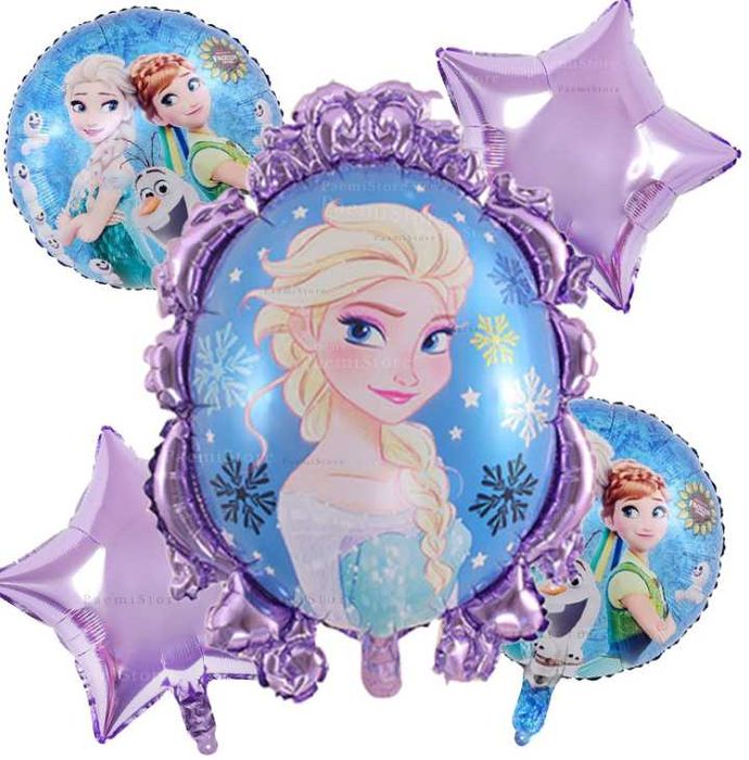 Balony foliowe zestaw urodziny Frozen Kraina Lodu Olaf Anna Elsa Elza