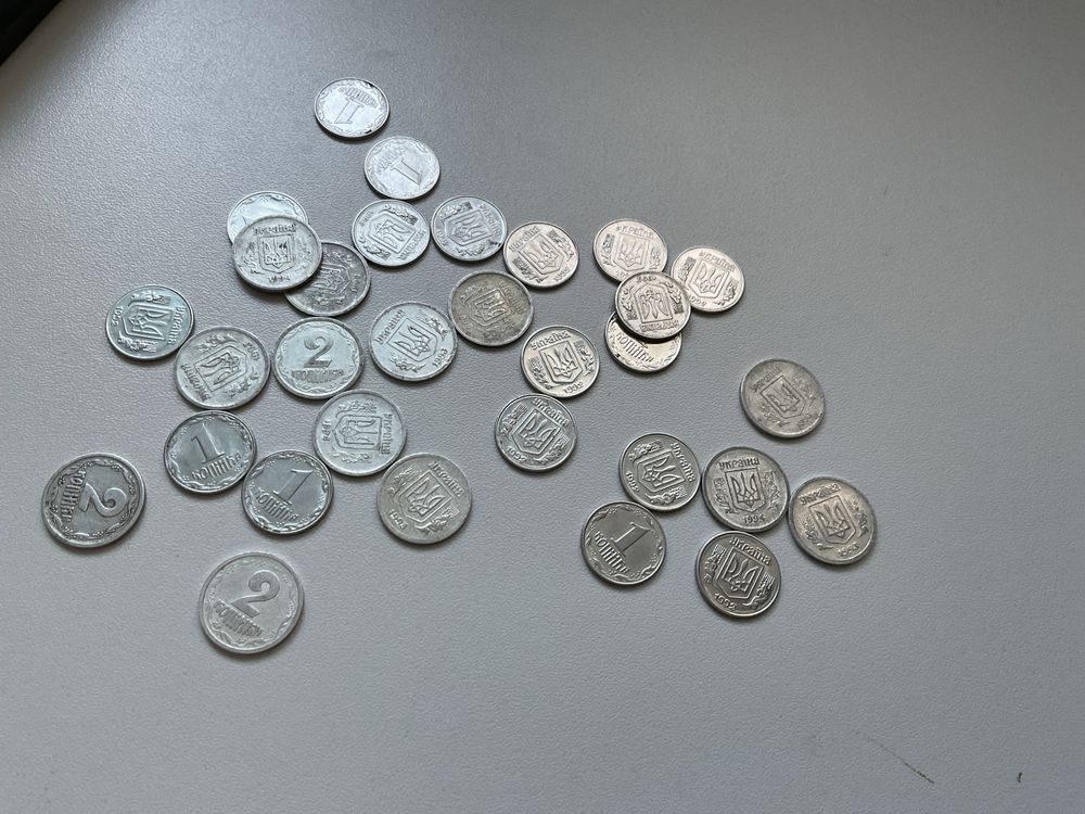 Монети 1-2 копійки 1992-1994рр. (Ціни в описі)
