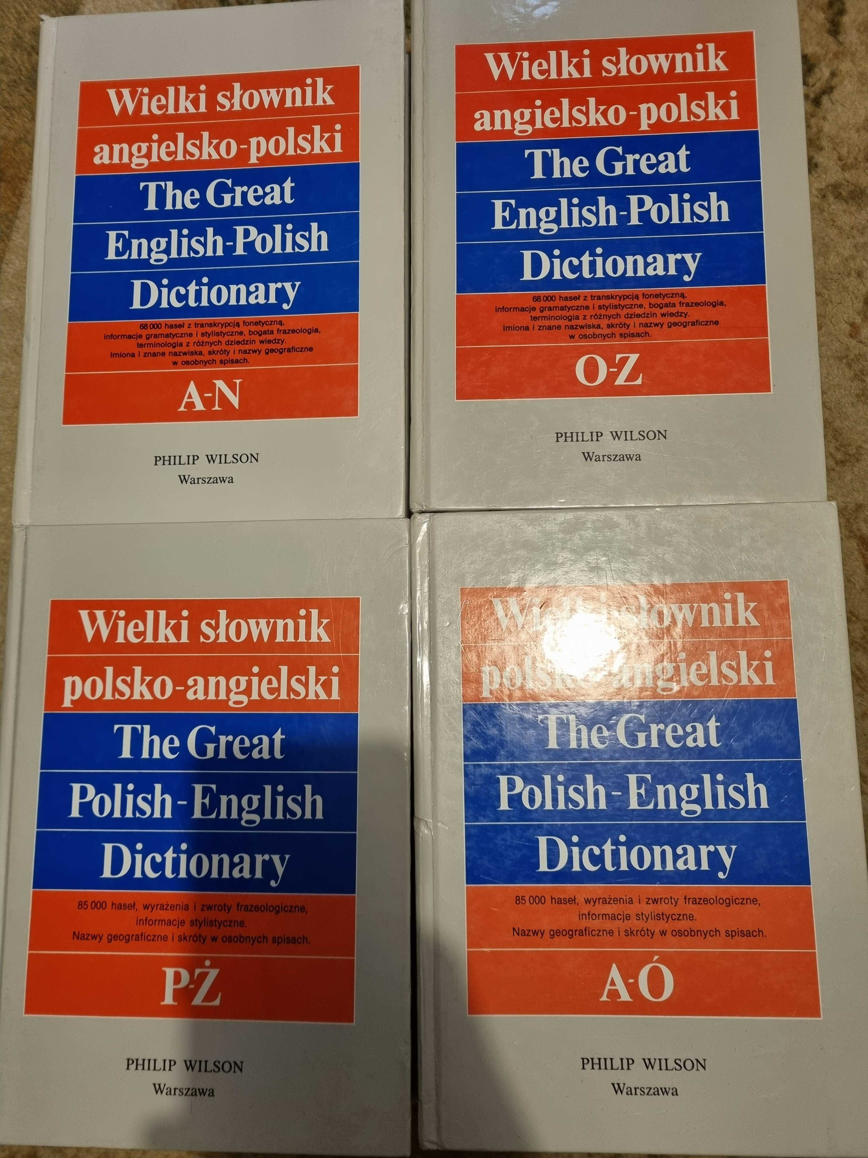 Wielki słownik angielsko-polski i polsko-angielski 4 tomy