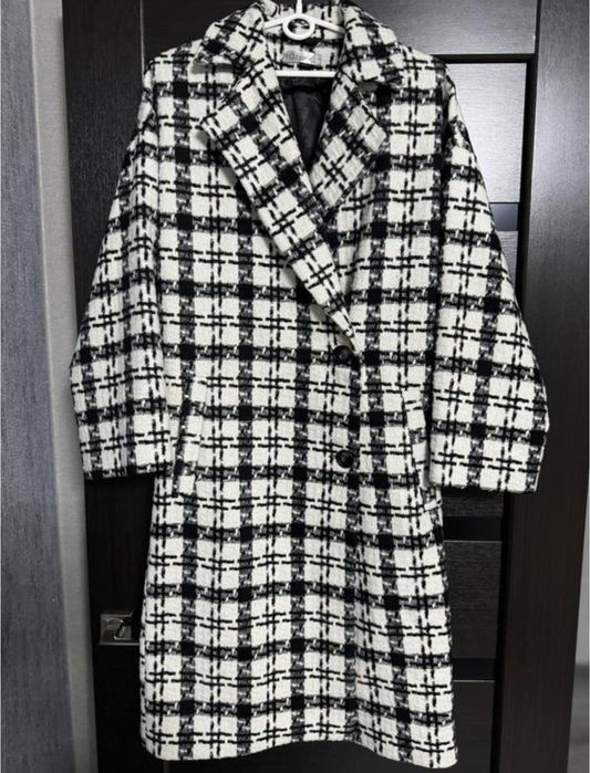 Пальто оверсайз в клітинку