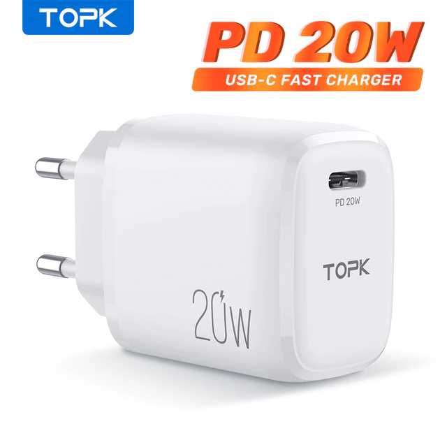 TOPK B210P 20W USB смартфон зарядка Type С QC PD 3.0 быстрая зарядка