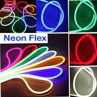 LED NEON FLEX светодиодный гибкий неон цветной RGB 220В 10х20мм IP68
