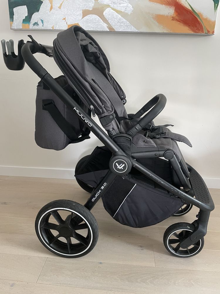 Wozek 2w1 Muuvo Quick 3.0 szary gondola spacerowka