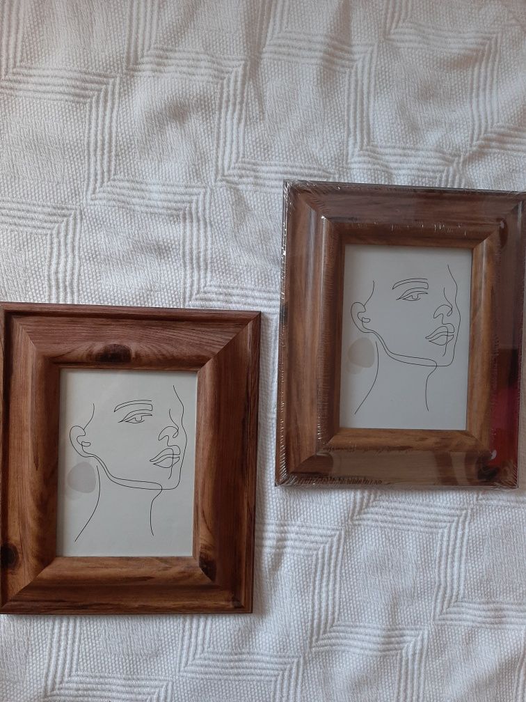 Ramki na zdjęcia 2 sztuki drewniane imitacja drewna 13×18cm