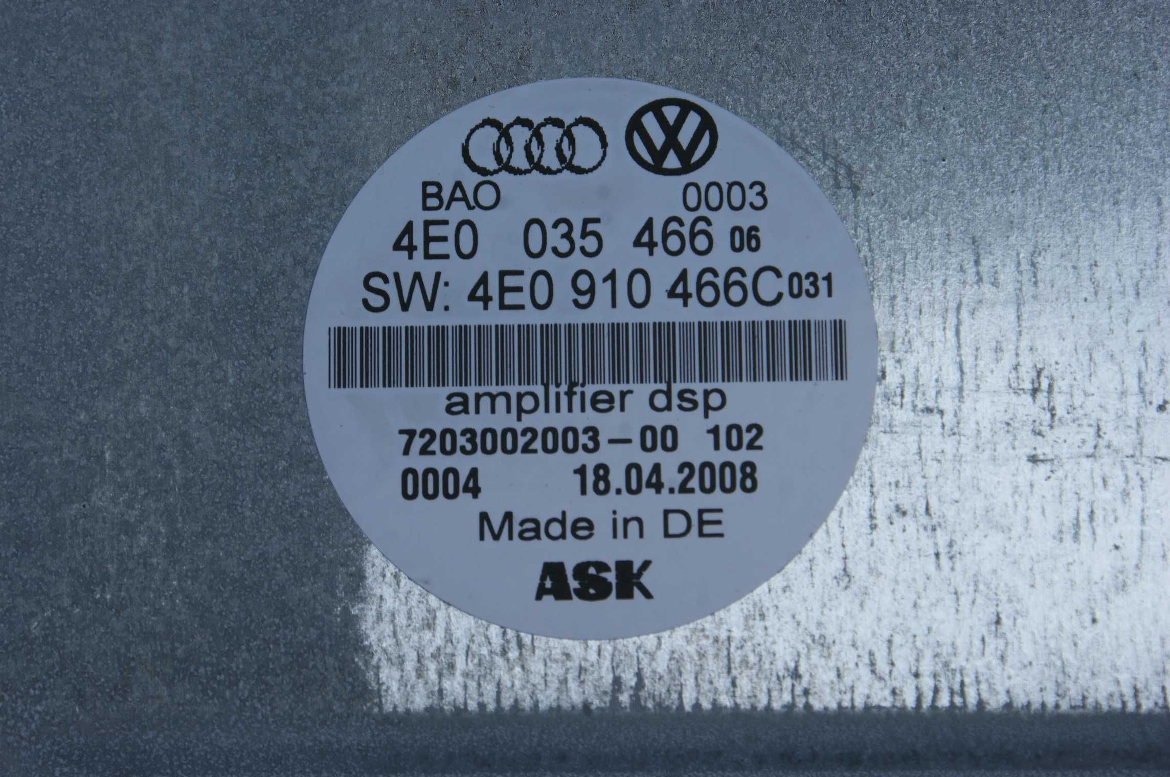 Audi A8 S8 D3 Wzmacniacz Bang Olufsen B&O