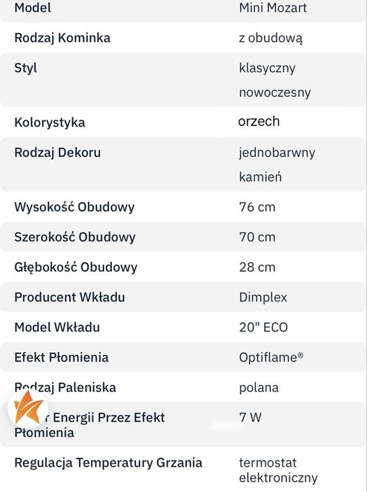 Wolnostojący kominek elektryczny Dimplex Mini Mozart