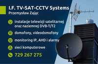 Monitoring, kamery, alarm, anteny satelitarne, anteny DVB-T2, domofon