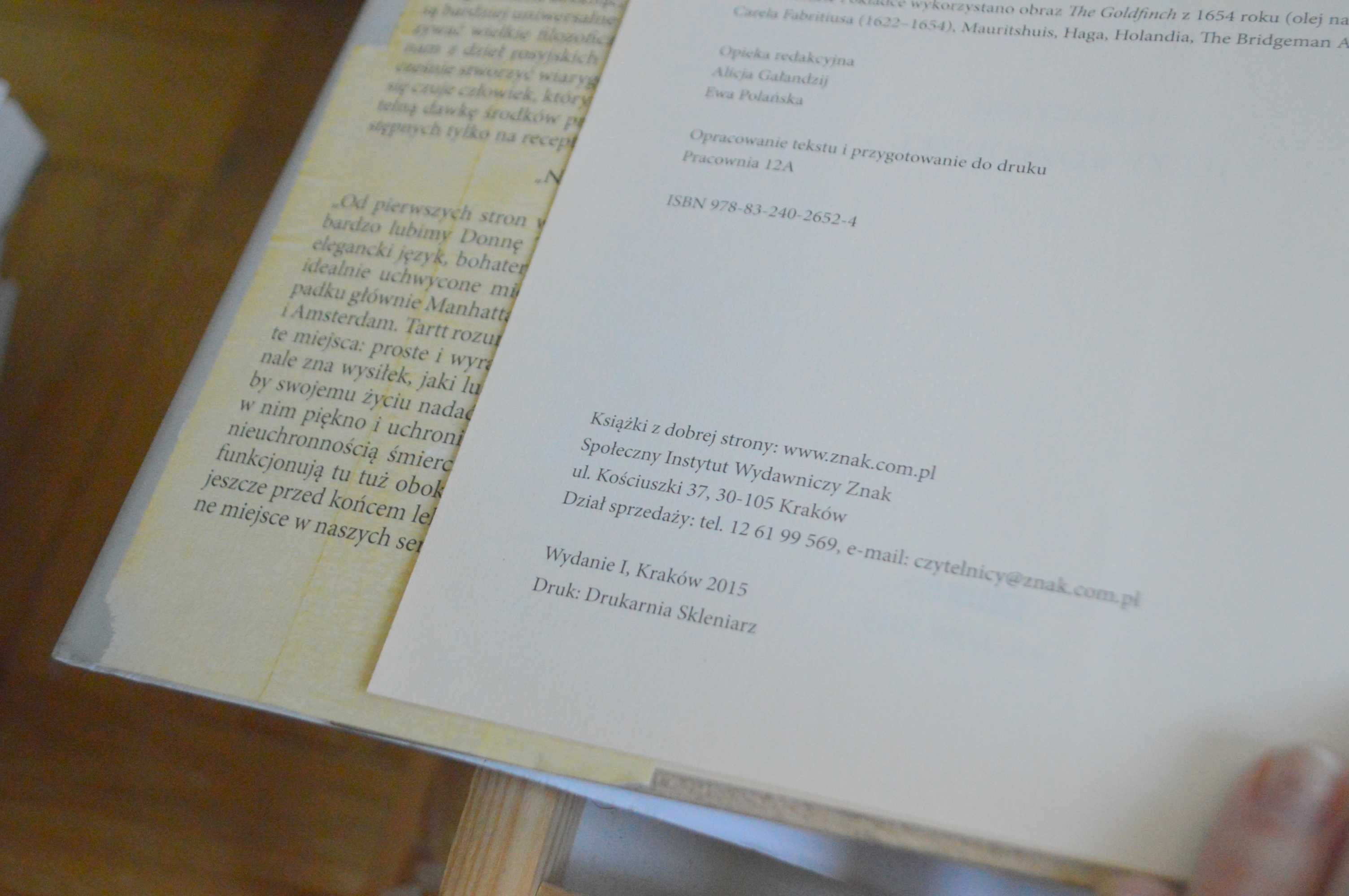 Szczygieł Donna Tartt wydanie I unikat kolekcjonerski