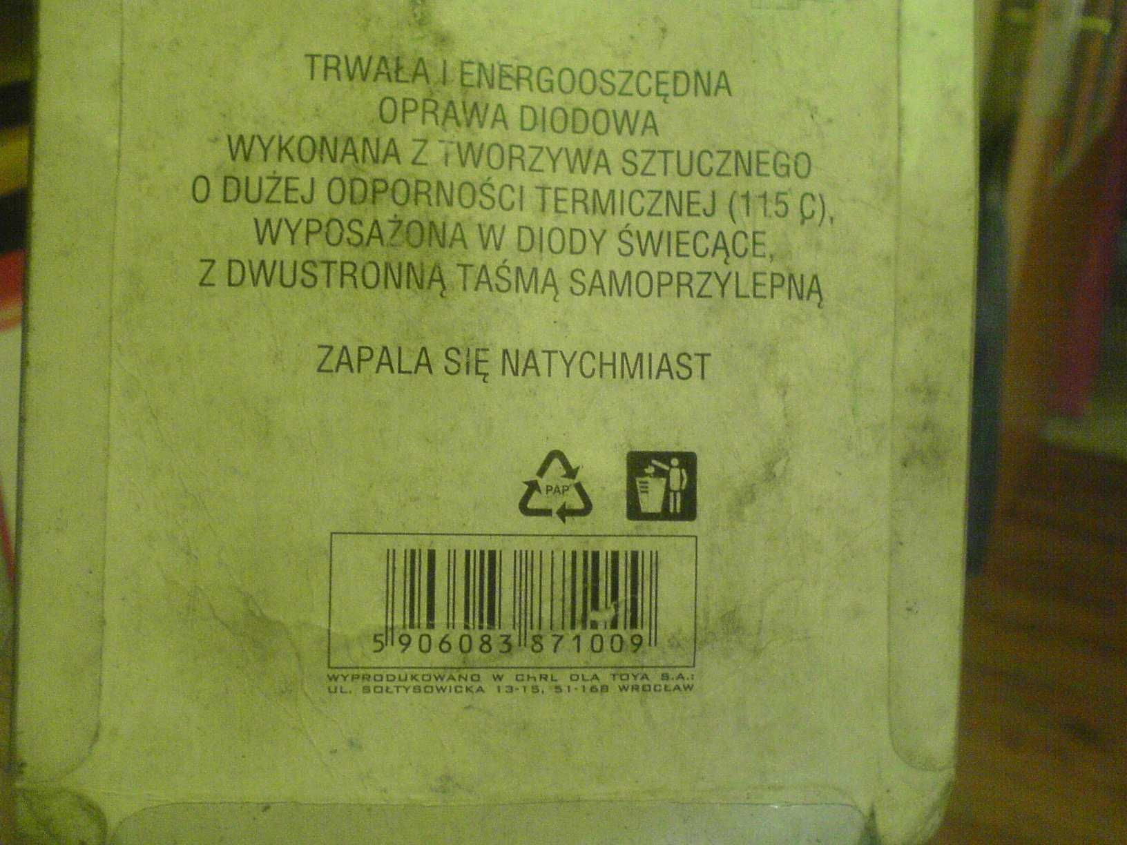 Światło Stop Oprawa Diodowa 14 Led 12V Przewód 2m taśma samoprz Nieuży
