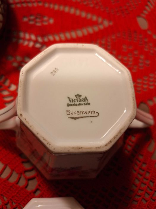 Zestaw porcelany Victoria Czechoslovakia w stylu Art deco