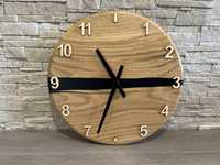 Zegar w stylu loft dębowy z żywicą średnica 35 cm