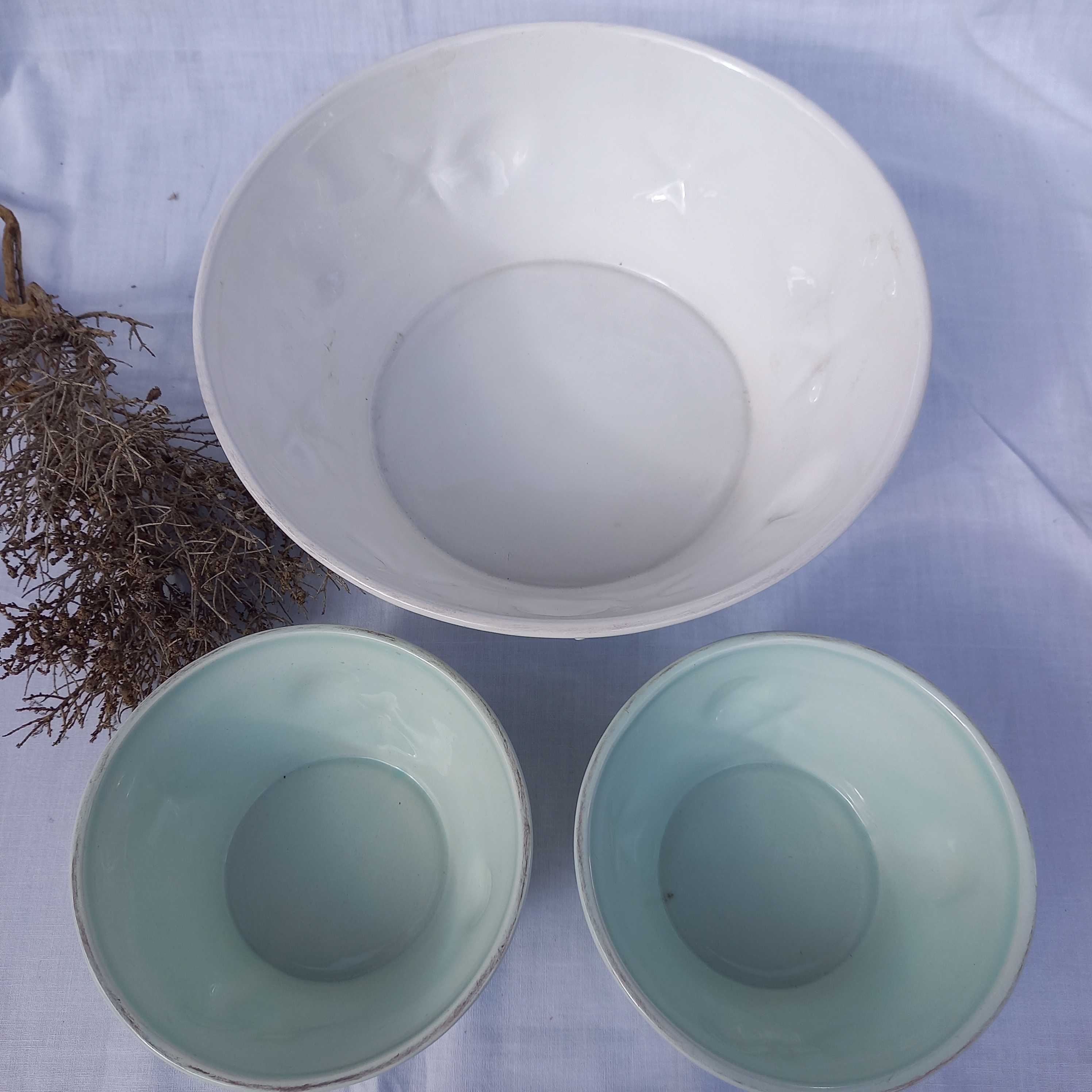 Ceramiczna miska miseczka motyw morski - komplet 3szt