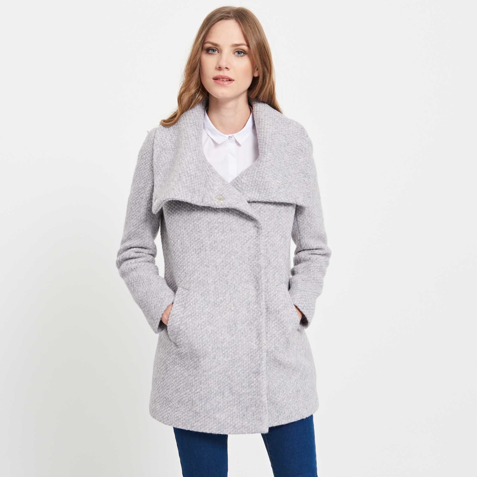 Płaszcz wełniany RESERVED WOOL BLEND - L [44]